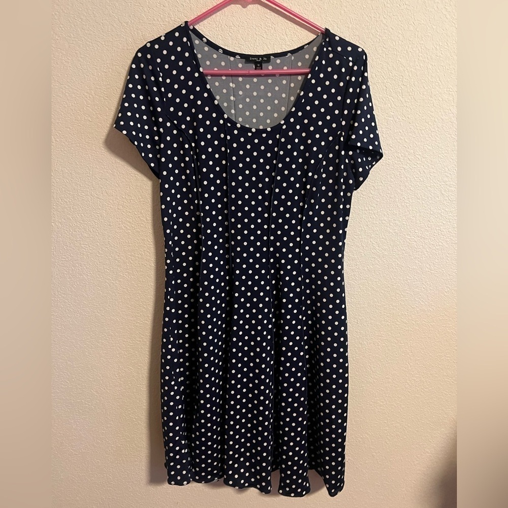 Blue and White Polka Dot Sami & Jo Dress Size 1X